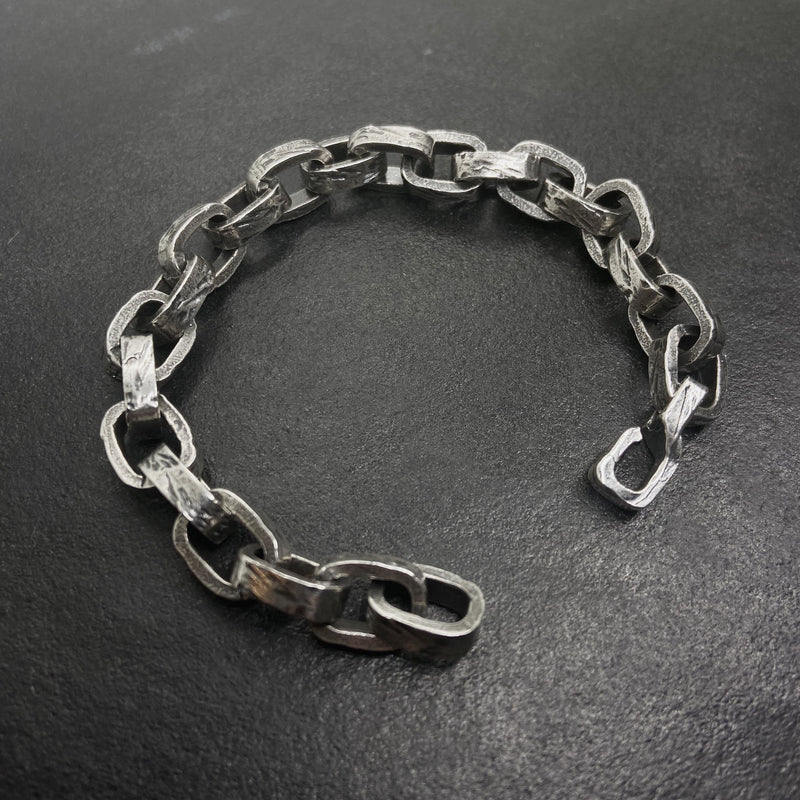 Broken Link Chain Bracelet in Silver